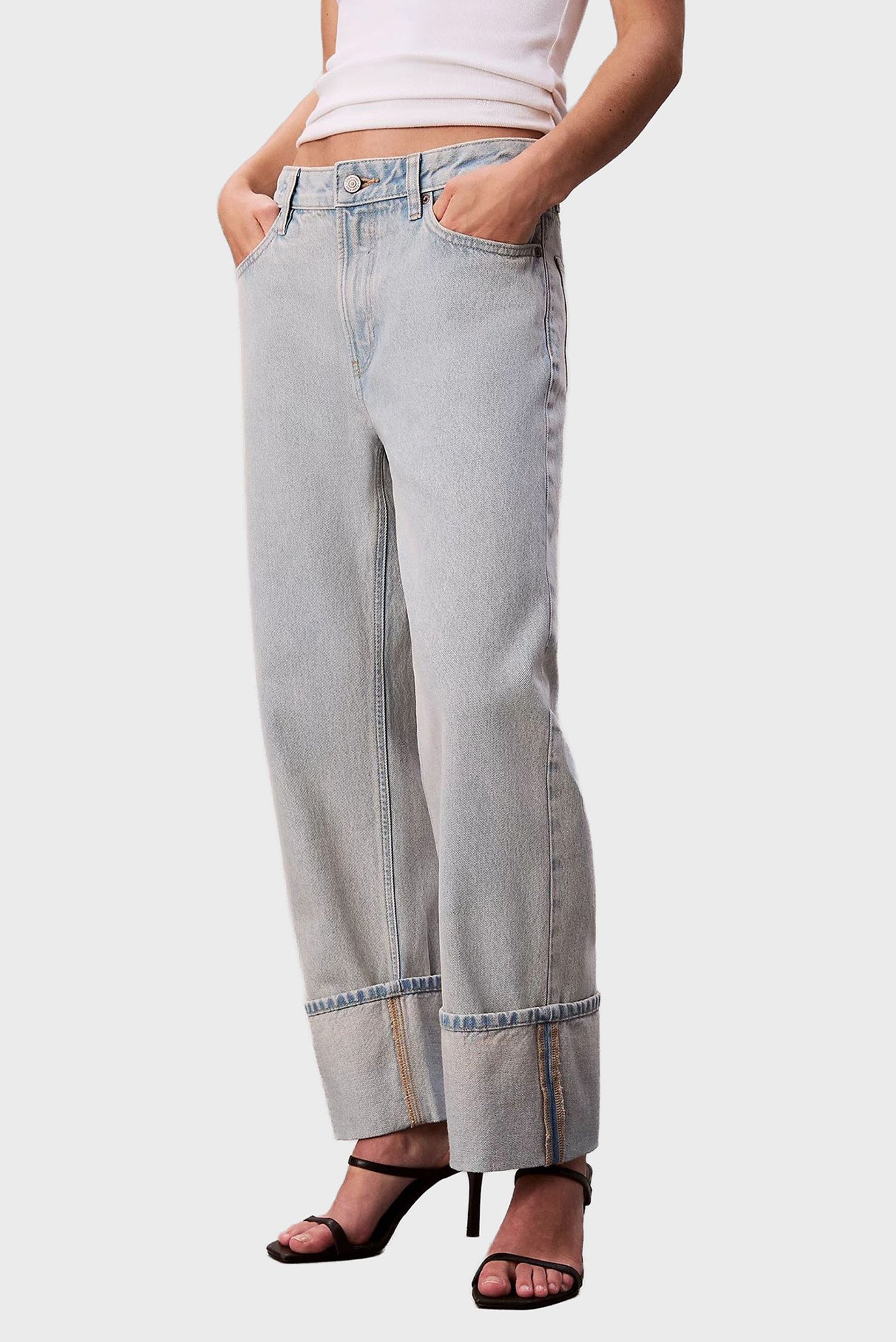 Женские голубые джинсы RELAXED CROP Голубой 24-RG Calvin Klein Jeans LV047C725G Женские голубые джинсы RELAXED CROP Голубой 24-RG Calvin Klein Jeans LV047C725G