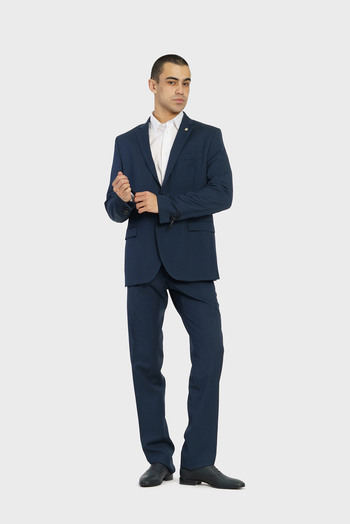 Чоловічий темно-синій костюм (піджак, брюки) 1