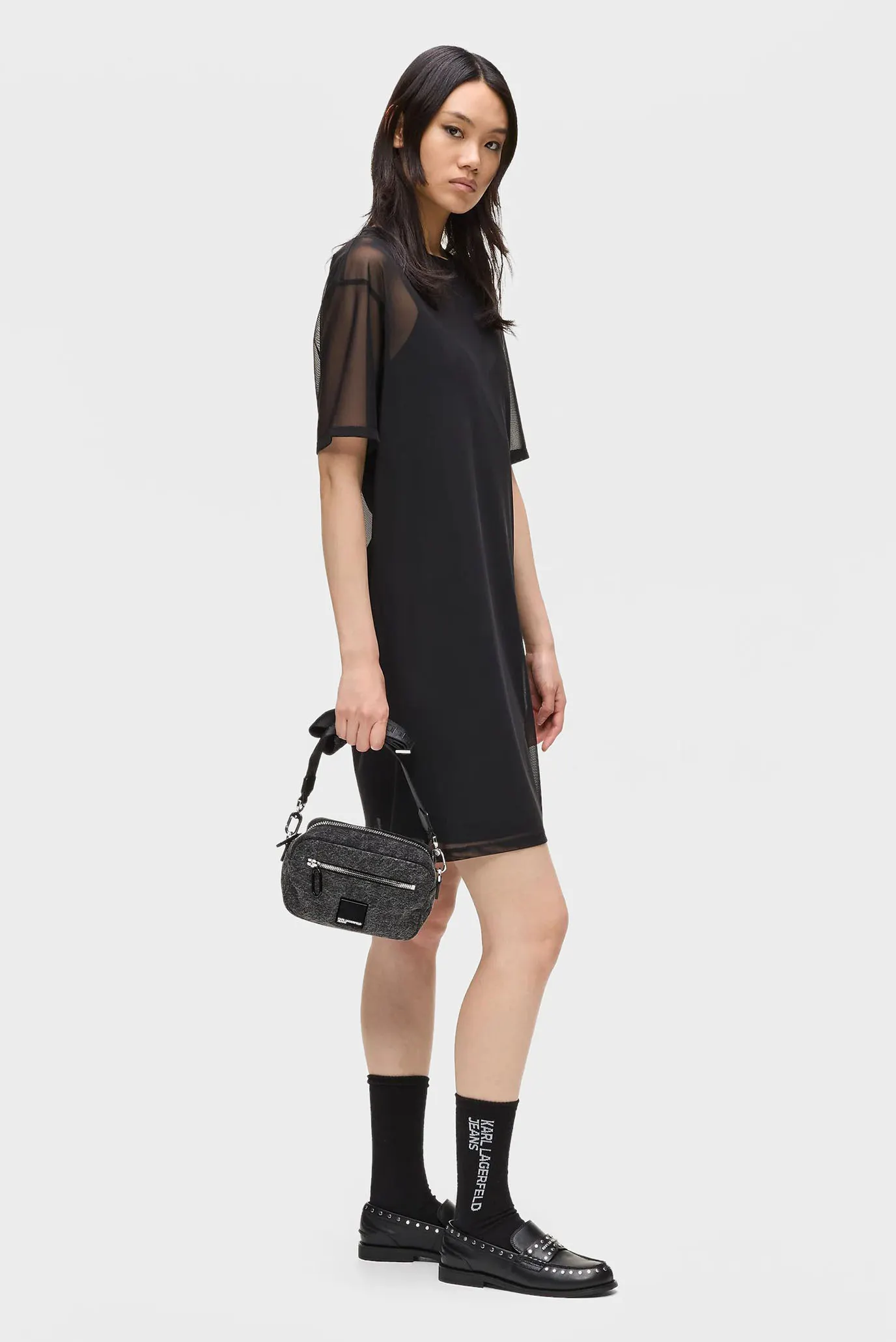 Жіноча темно-сіра джинсова сумка box 2