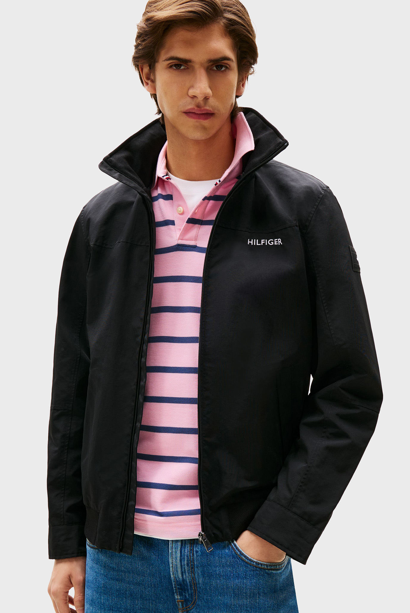 Мужская черная ветровка IM REGATTA JACKET Черный S Tommy Hilfiger MW0MW37808 Мужская черная ветровка IM REGATTA JACKET Черный S Tommy Hilfiger MW0MW37808