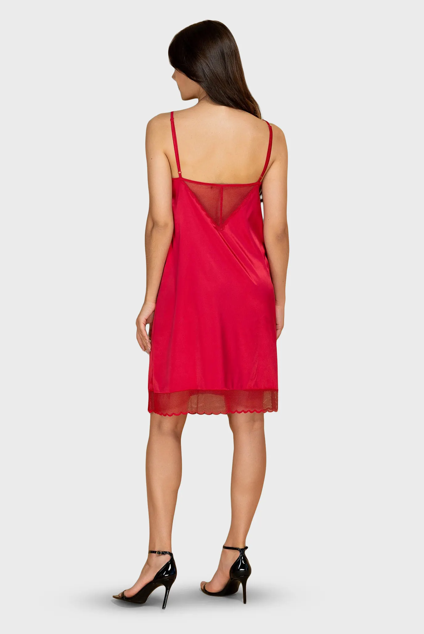 Жіноча червона нічна сорочка 2