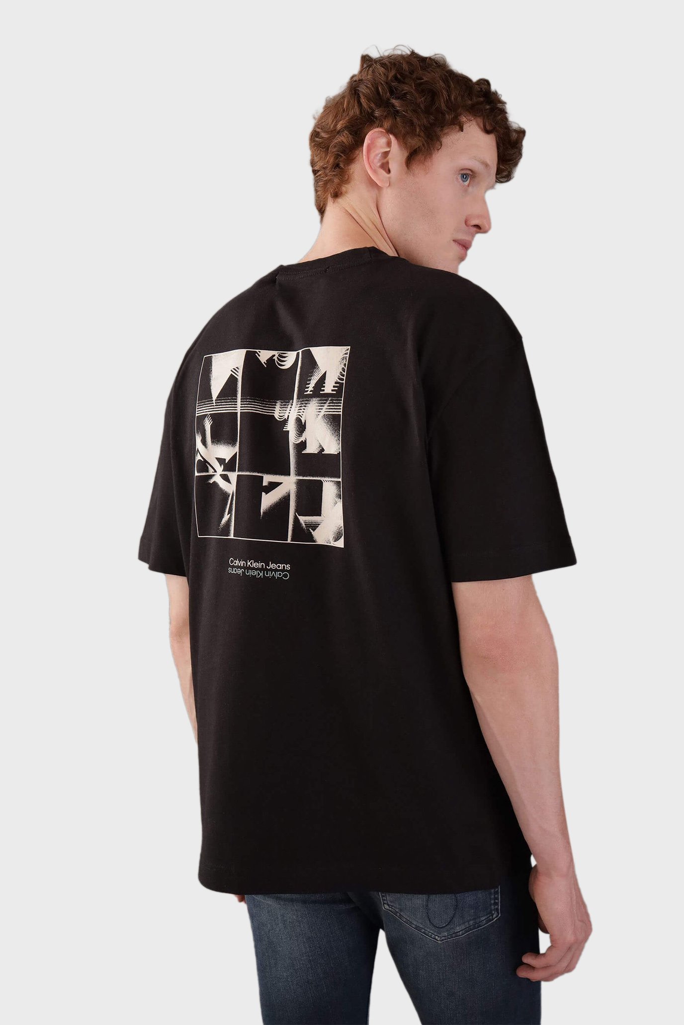 Чоловіча чорна футболка GRID MONOGRAM TEE 1