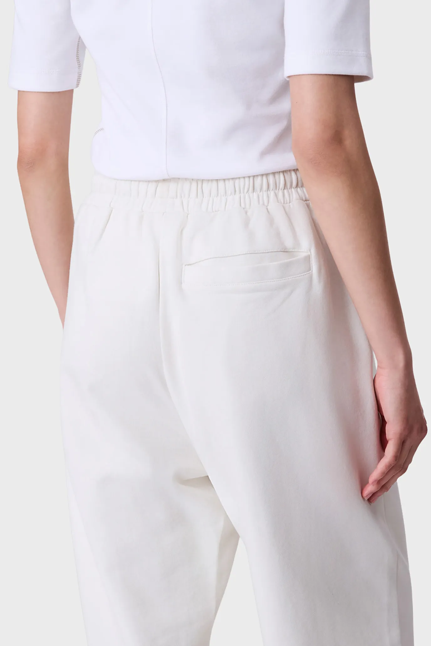 Женские белые спортивные брюки FRENCH TERRY 3