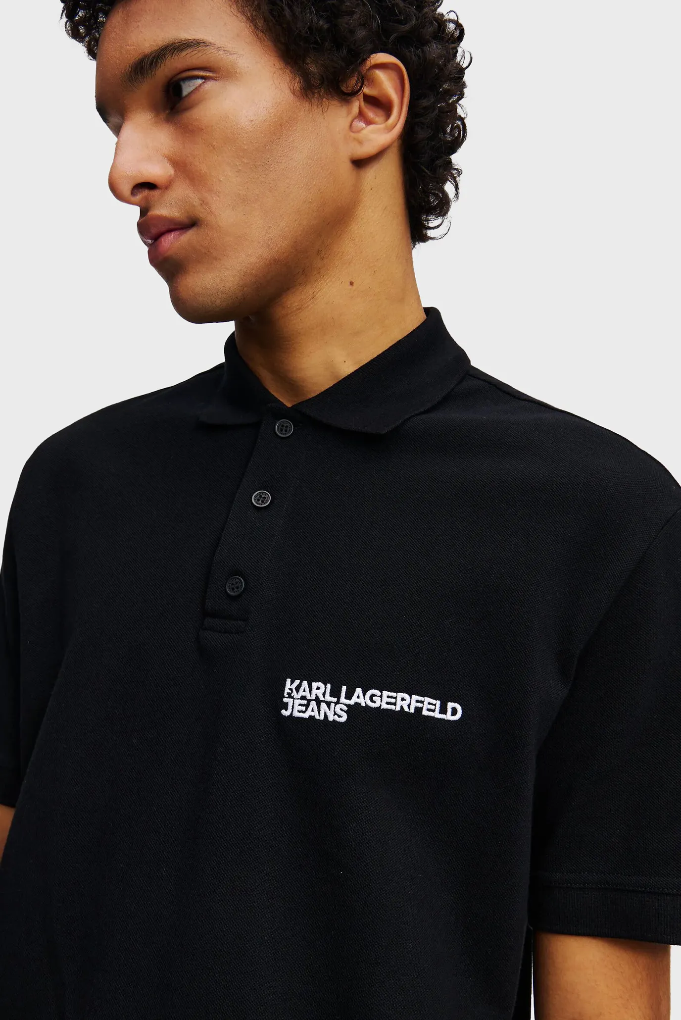 Чоловіче чорне поло regular pique 4