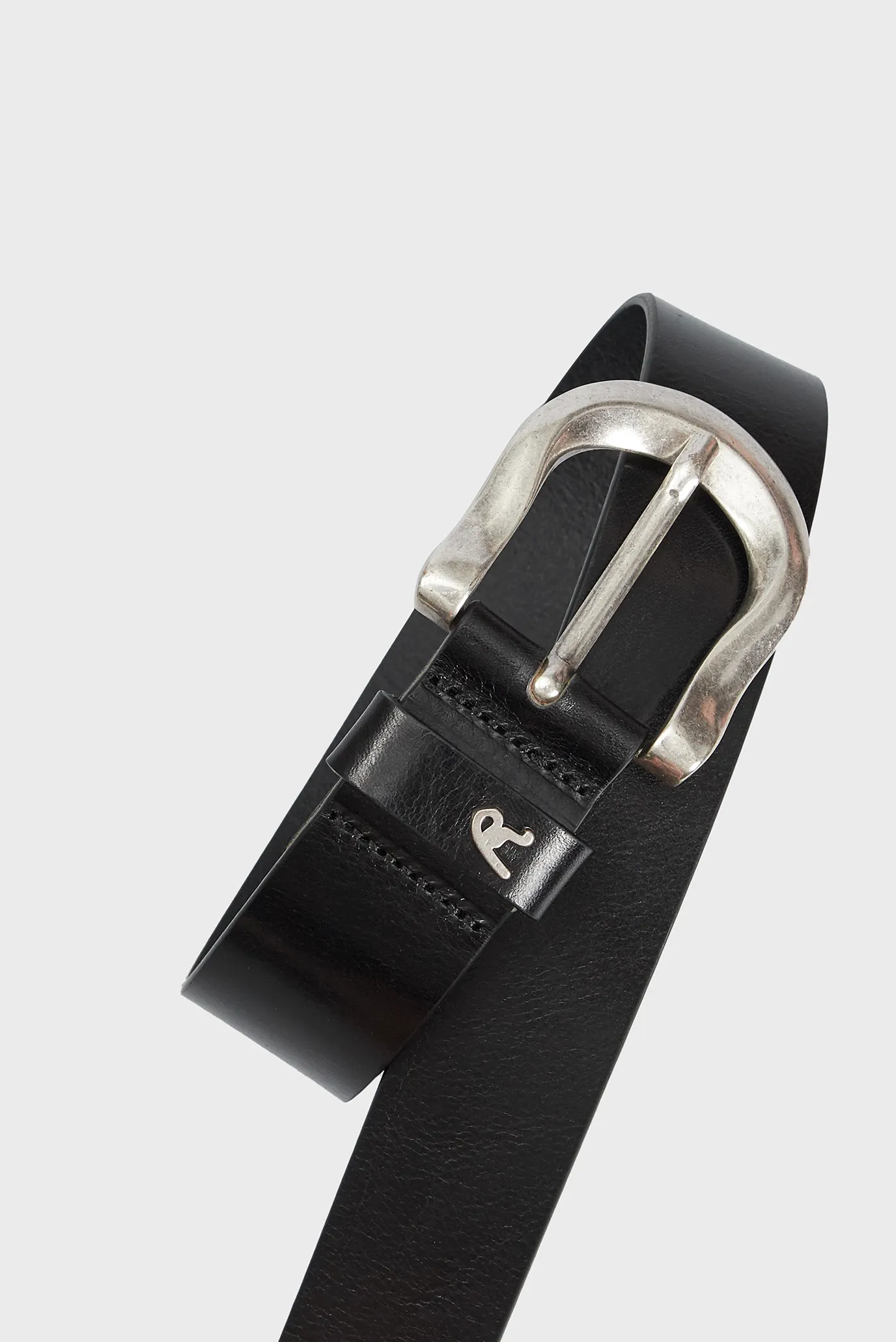 Жіночий чорний шкіряний ремінь 2