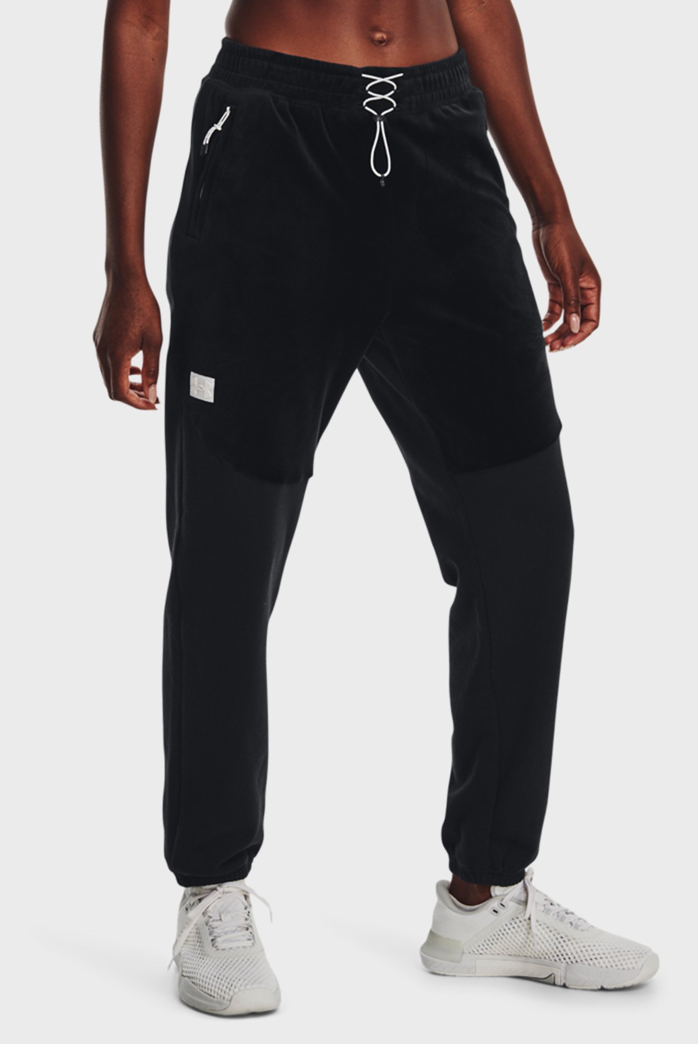 Жіночі чорні спортивні штани UA Journey Fleece Jogger 1