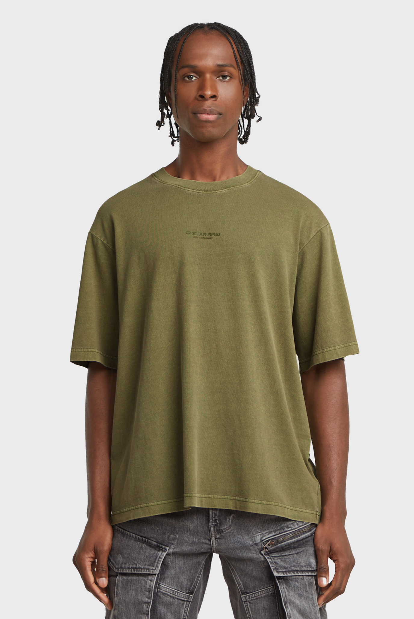 Мужская оливковая футболка Overdyed Оливковый XL G-Star RAW D24780,C756 Мужская оливковая футболка Overdyed Оливковый XL G-Star RAW D24780,C756