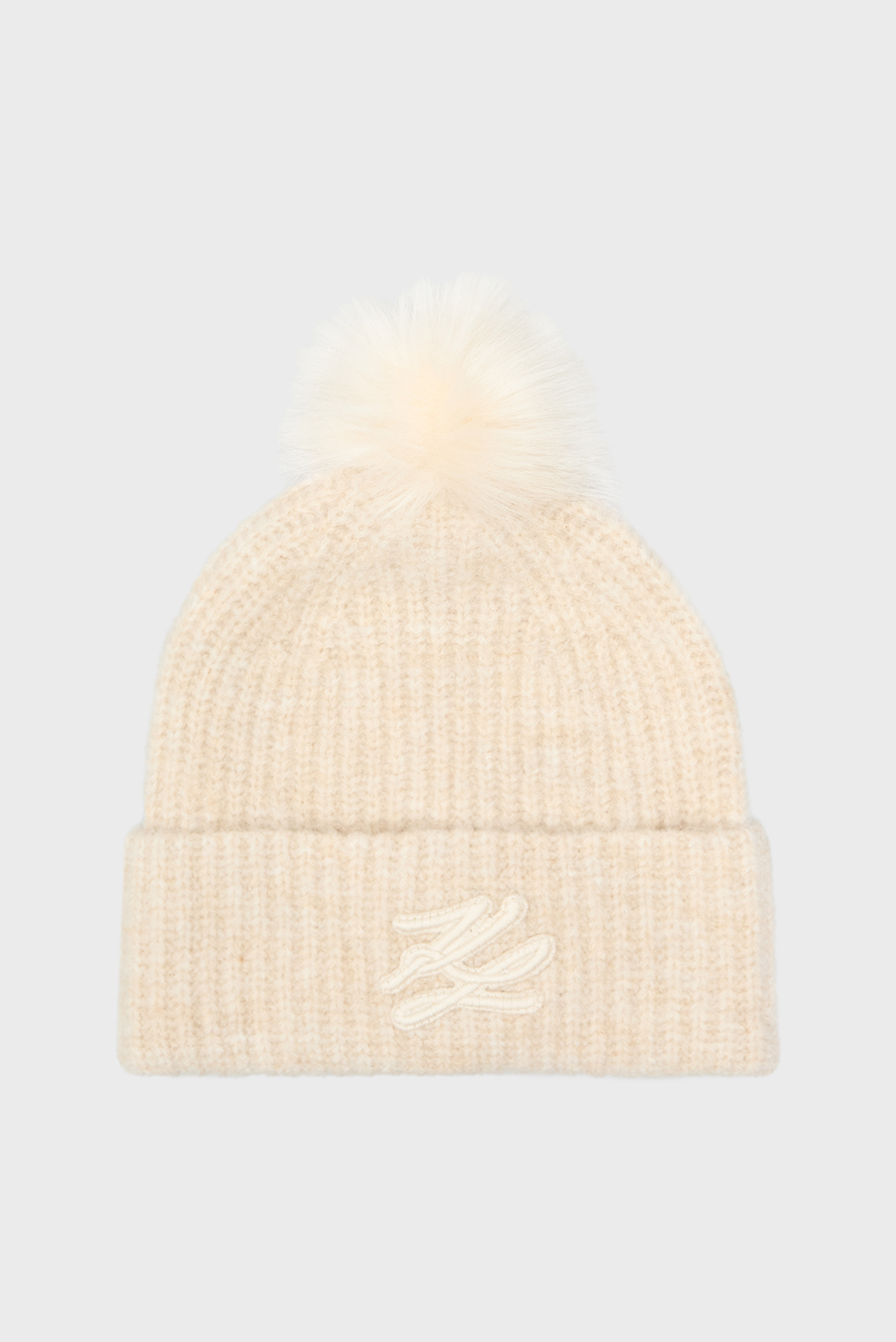 Женская бежевая шапка AUTOGRAPH PATCH BEANIE 1