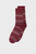 Чоловічі бордові шкарпетки з візерунком
