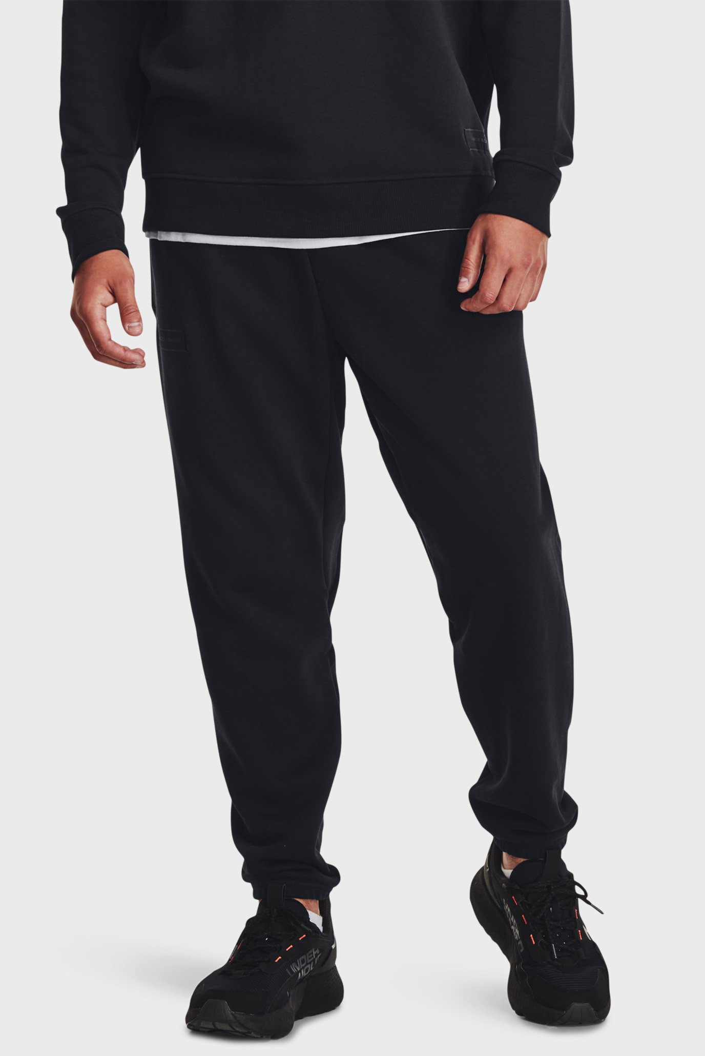 Чоловічі чорні спортивні штани UA HW Terry Joggers 1