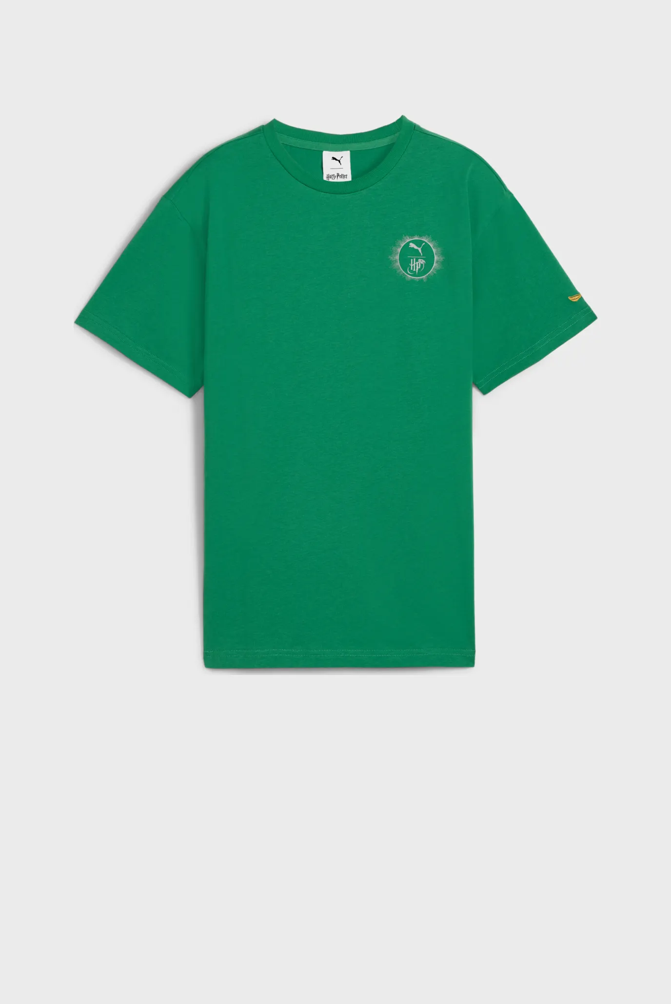 Детская зеленая футболка PUMA x HARRY POTTER Relaxed Graphic Tee Men 4