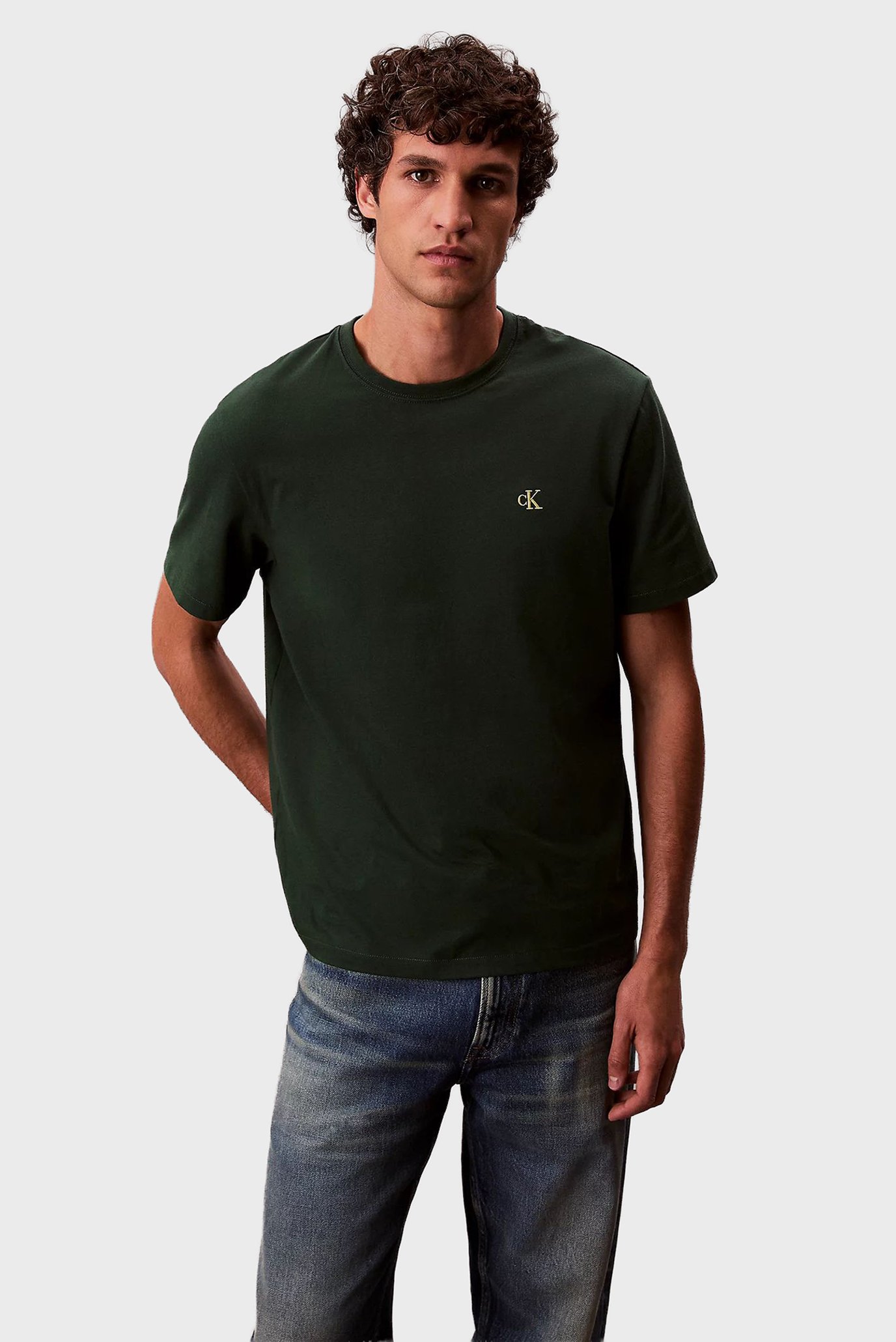 Мужская темно-зеленая футболка SS EASY Зеленый XL Calvin Klein Jeans LV04RC275G Мужская темно-зеленая футболка SS EASY Зеленый XL Calvin Klein Jeans LV04RC275G