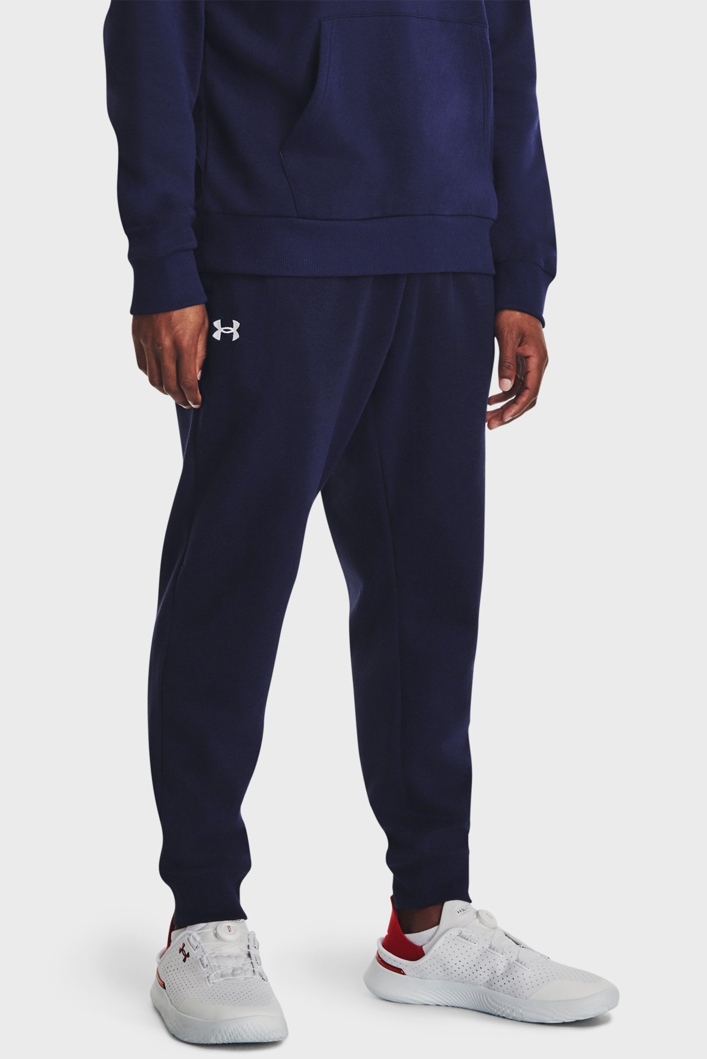 Мужские темно-синие спортивные брюки UA Rival Fleece Joggers 1
