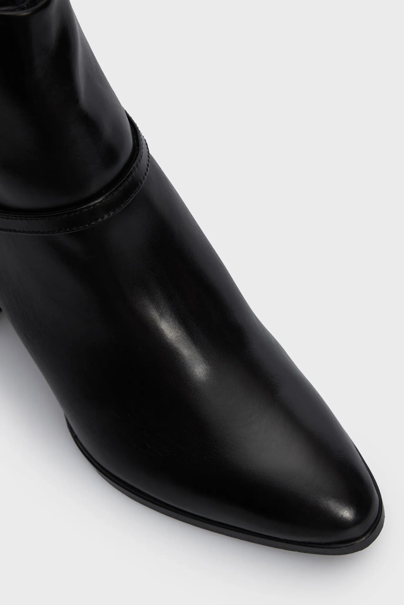 Женские черные кожаные ботильоны ANKLE BOOT 55 W/HW LTH 4