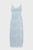 Жіночий блакитний сарафан з візерунком TONAL PETAL SLIP MIDI DS
