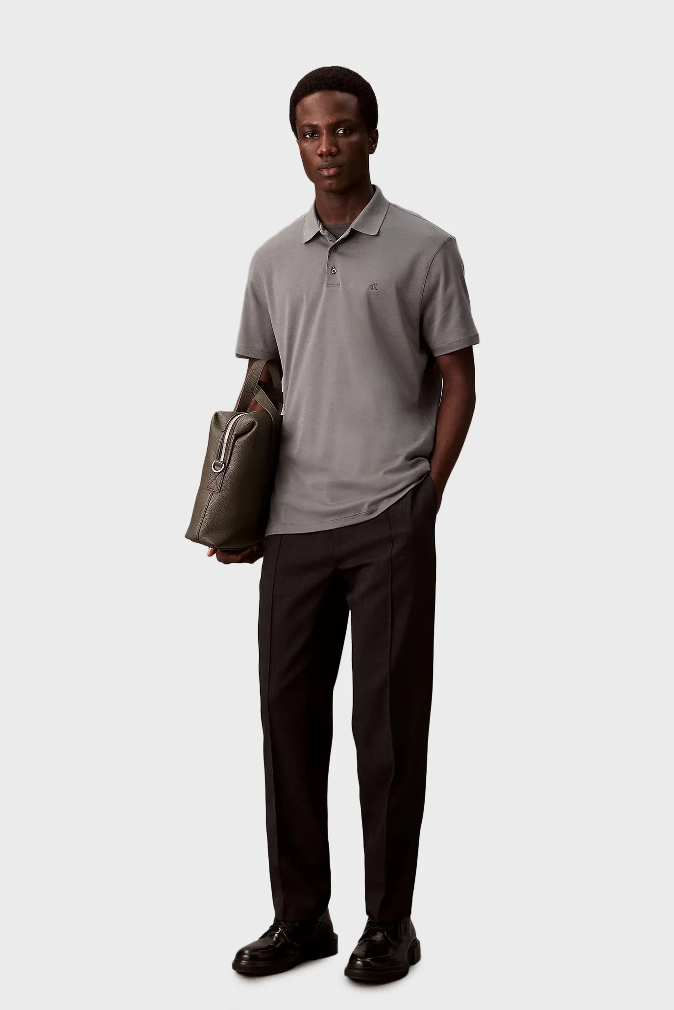 Чоловіче сіре поло SUPIMA 2