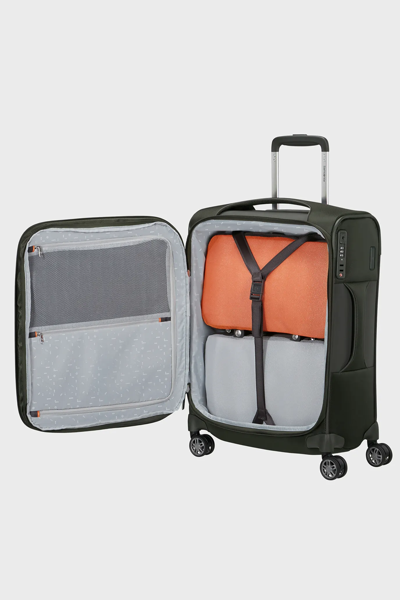 Темно-зелена валіза 55 см RE-LITE 4