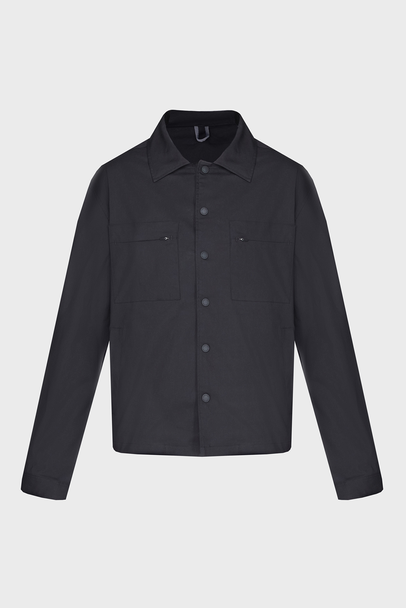 Чоловіча чорна вітровка TECH COTTON STRETCH OVERSHIRT 1