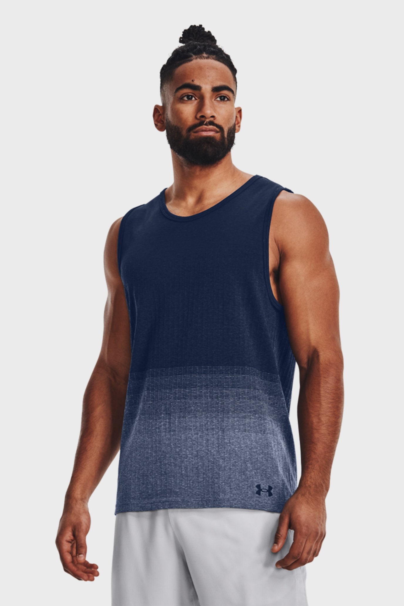 Чоловіча синя майка UA Seamless LUX Tank 1