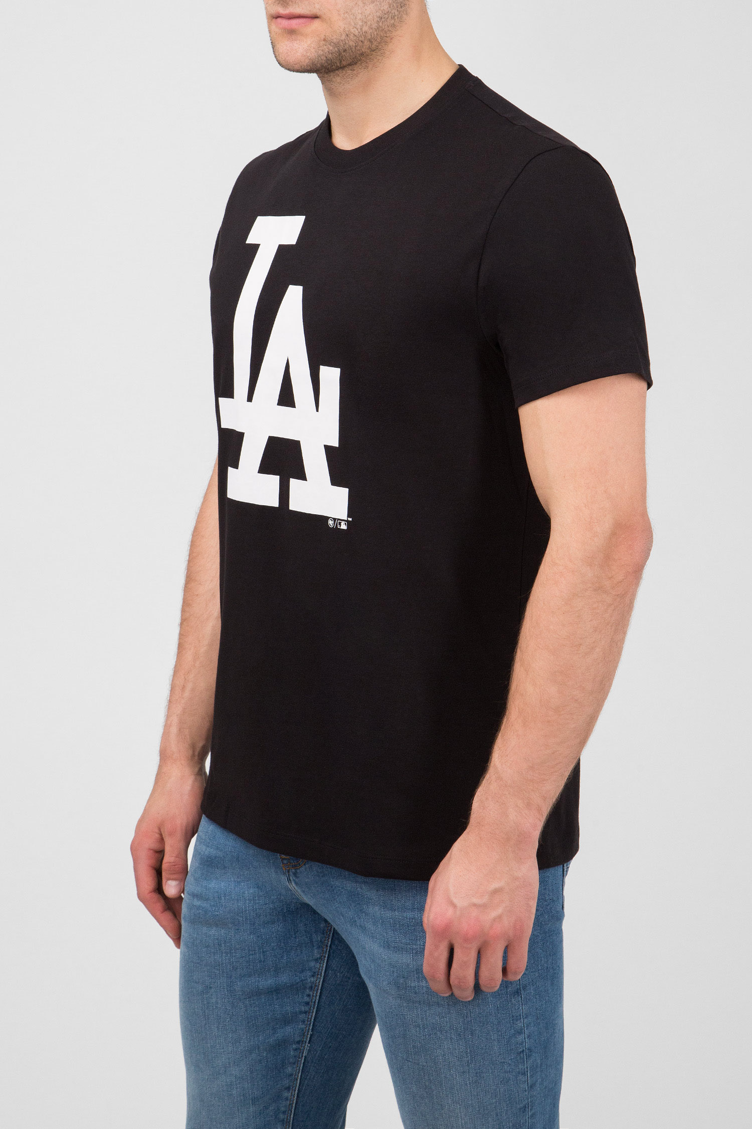 Мужская черная футболка LA DODGER 1