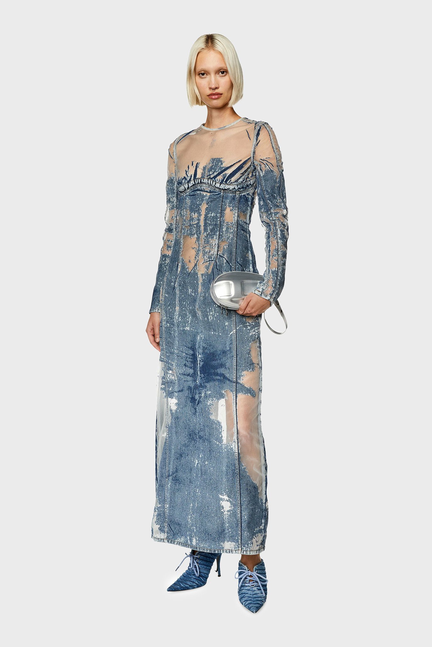 Женское синее джинсовое платье DE-NICOLO-FSD 1