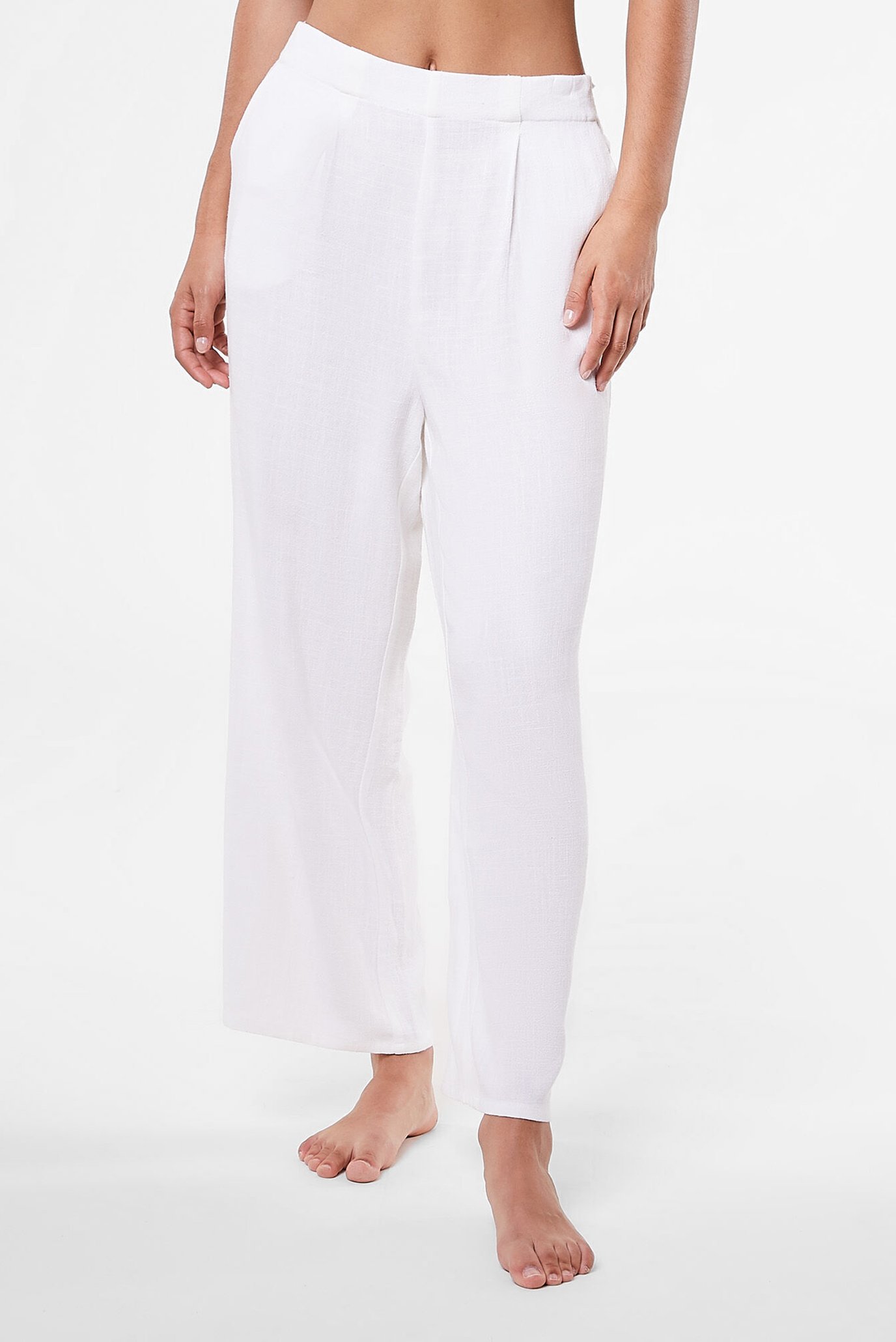 Женские белые льняные брюки RYLEY 1