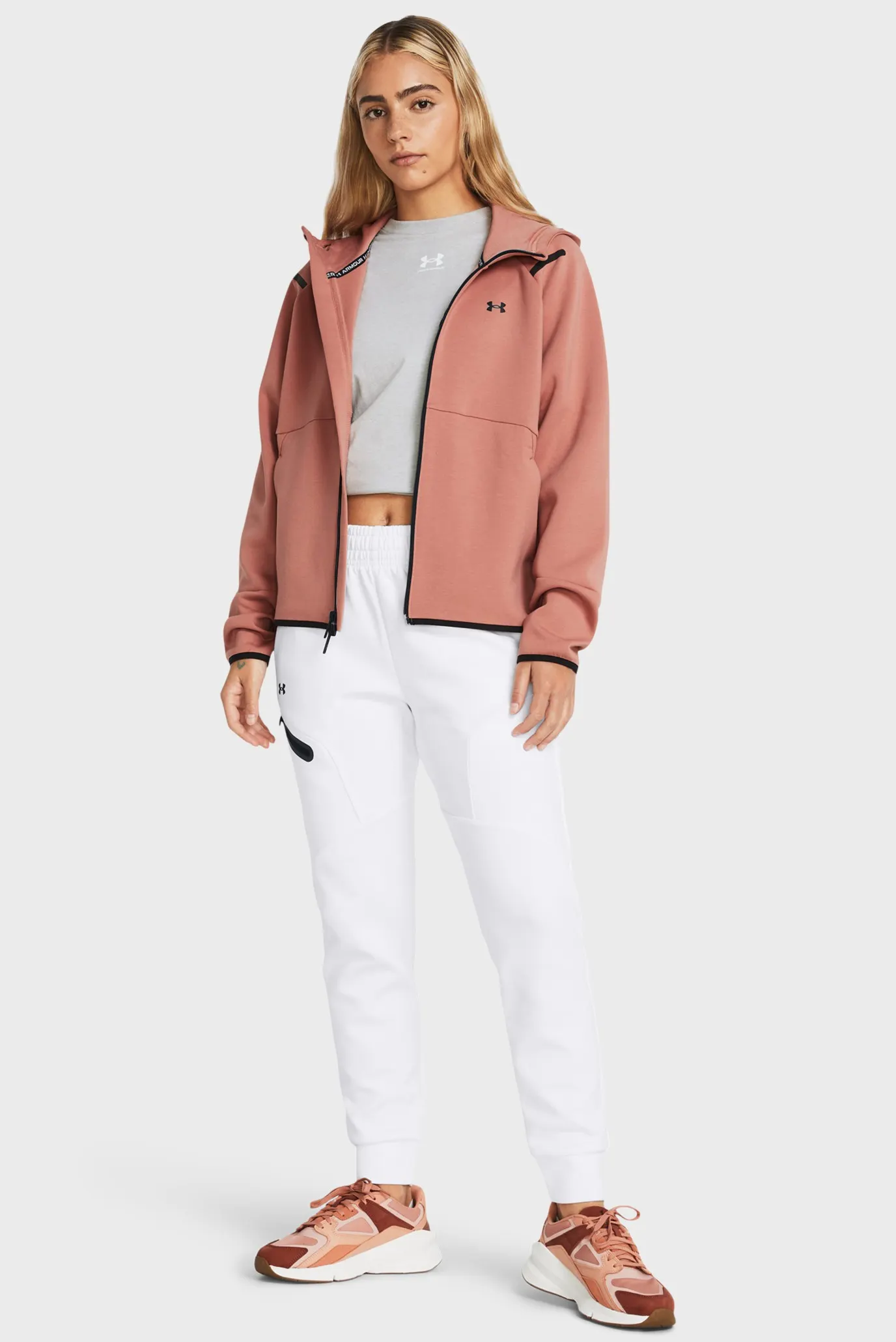 Жіноче рожеве худі Unstoppable Flc FZ 2