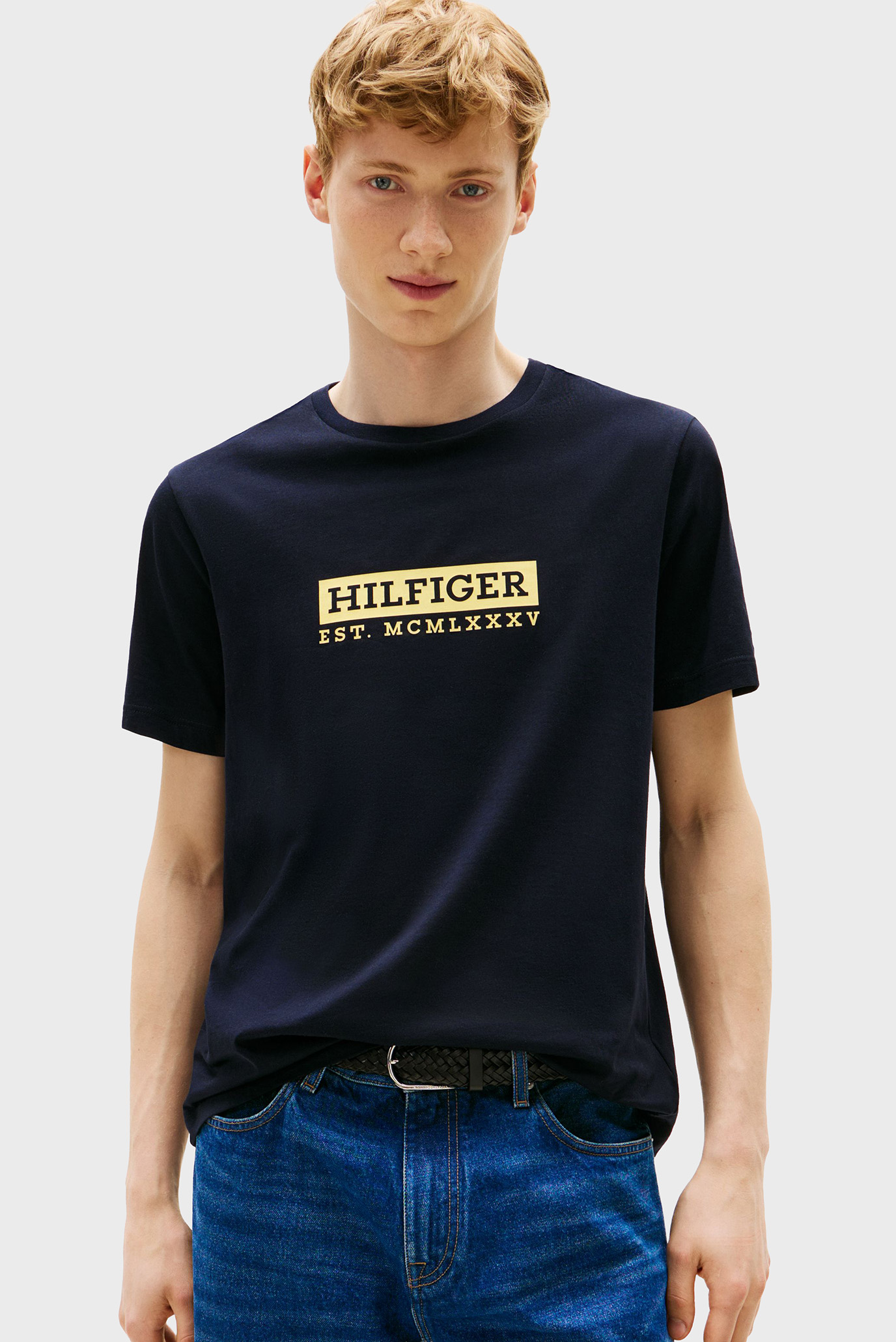 Мужская темно-синяя футболка COLOUR TO COLOUR Синий S Tommy Hilfiger MW0MW39149 Мужская темно-синяя футболка COLOUR TO COLOUR Синий S Tommy Hilfiger MW0MW39149