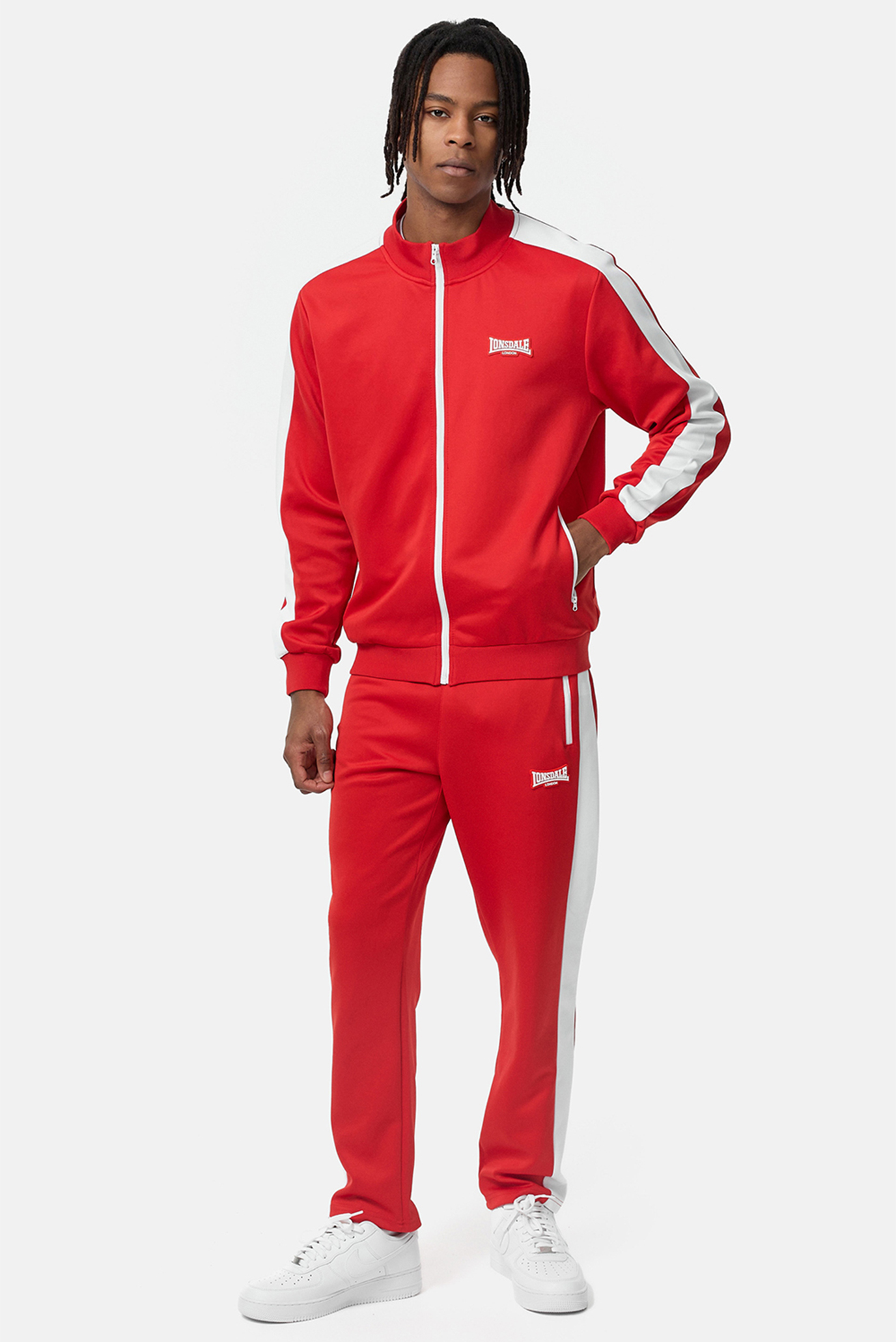 Чоловічий червоний спортивний костюм (кофта, штани) 1