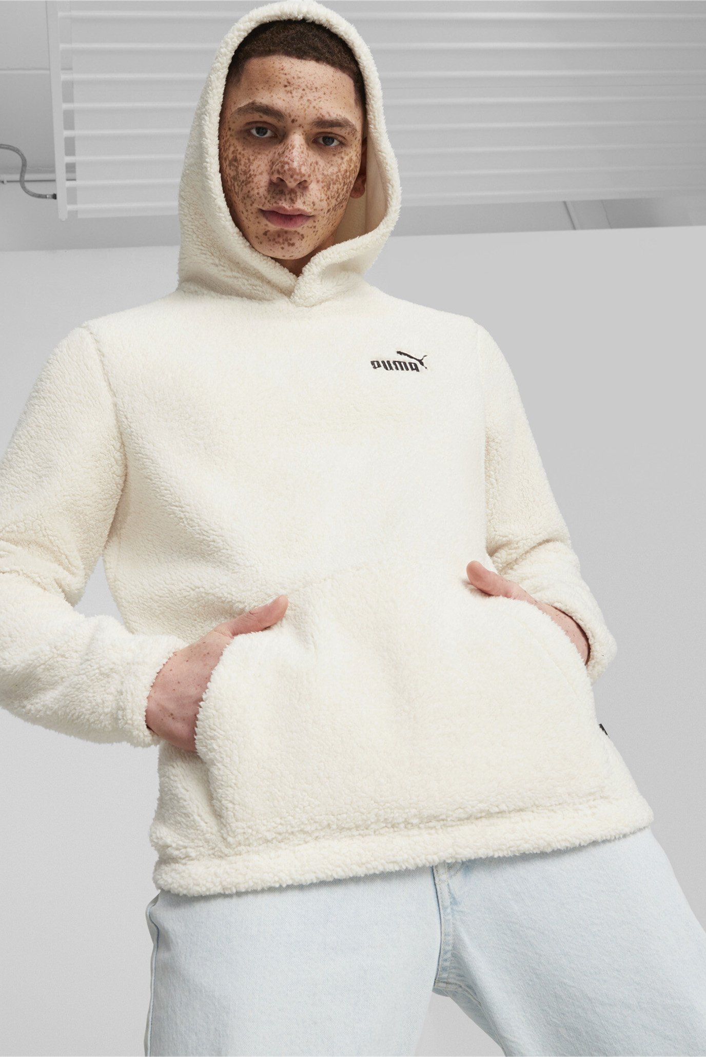 ESS Men s Sherpa Hoodie PUMA 675982 MD Fashion