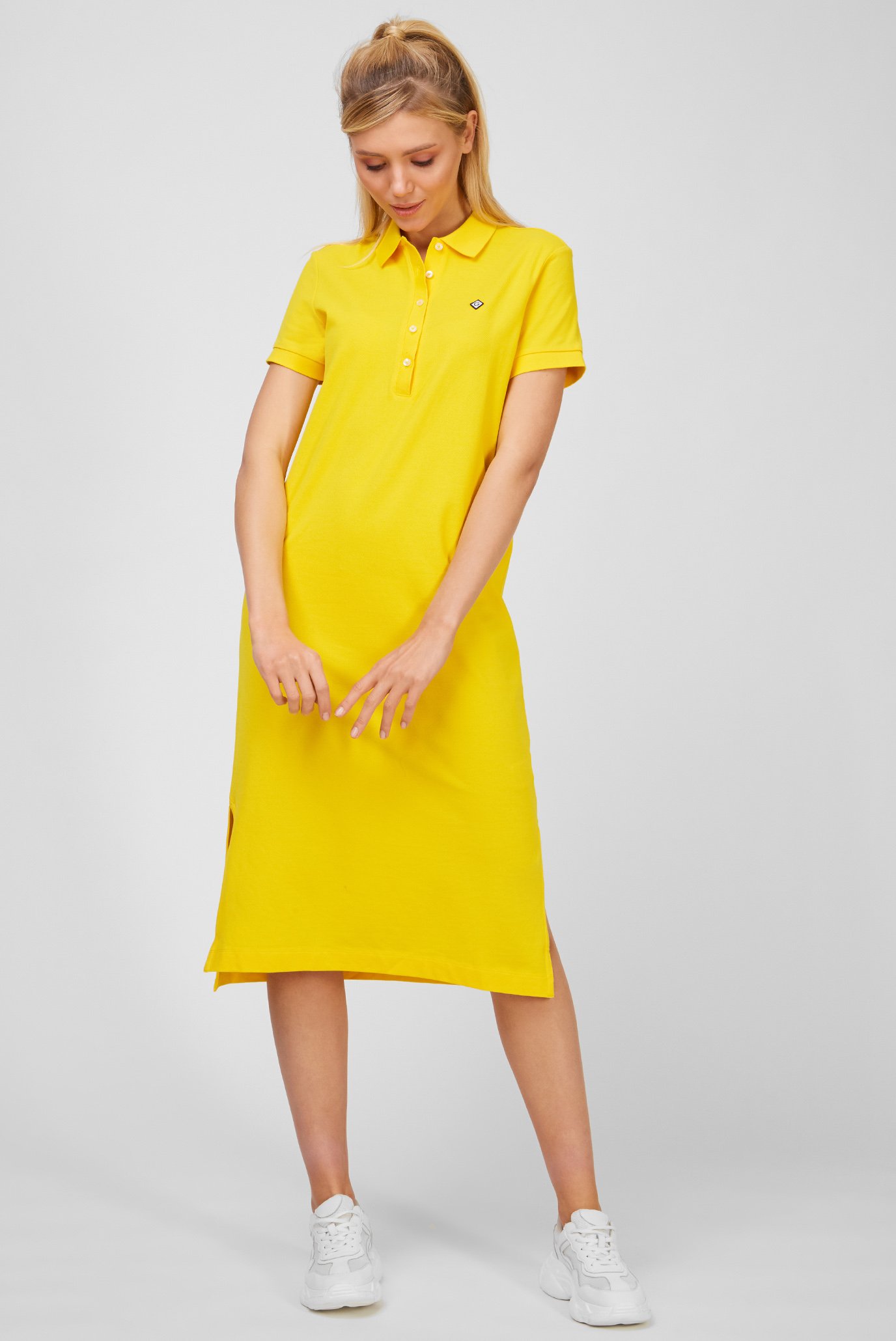 Женское желтое платье -поло PIQUE POLO 1