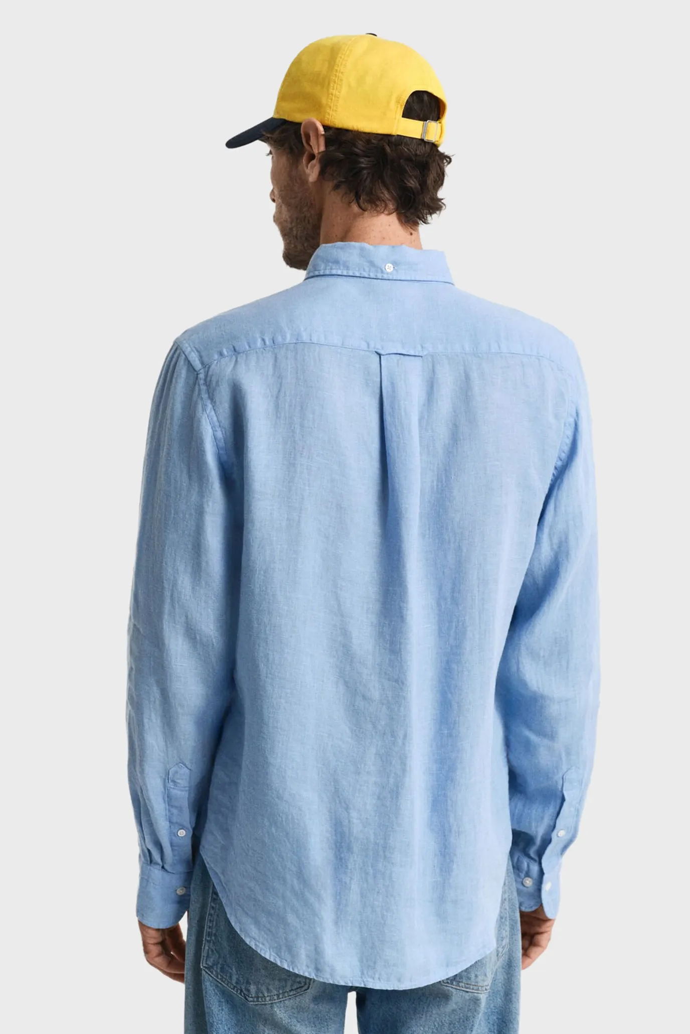 Мужская голубая льняная рубашка REG GMNT DYED LINEN 3