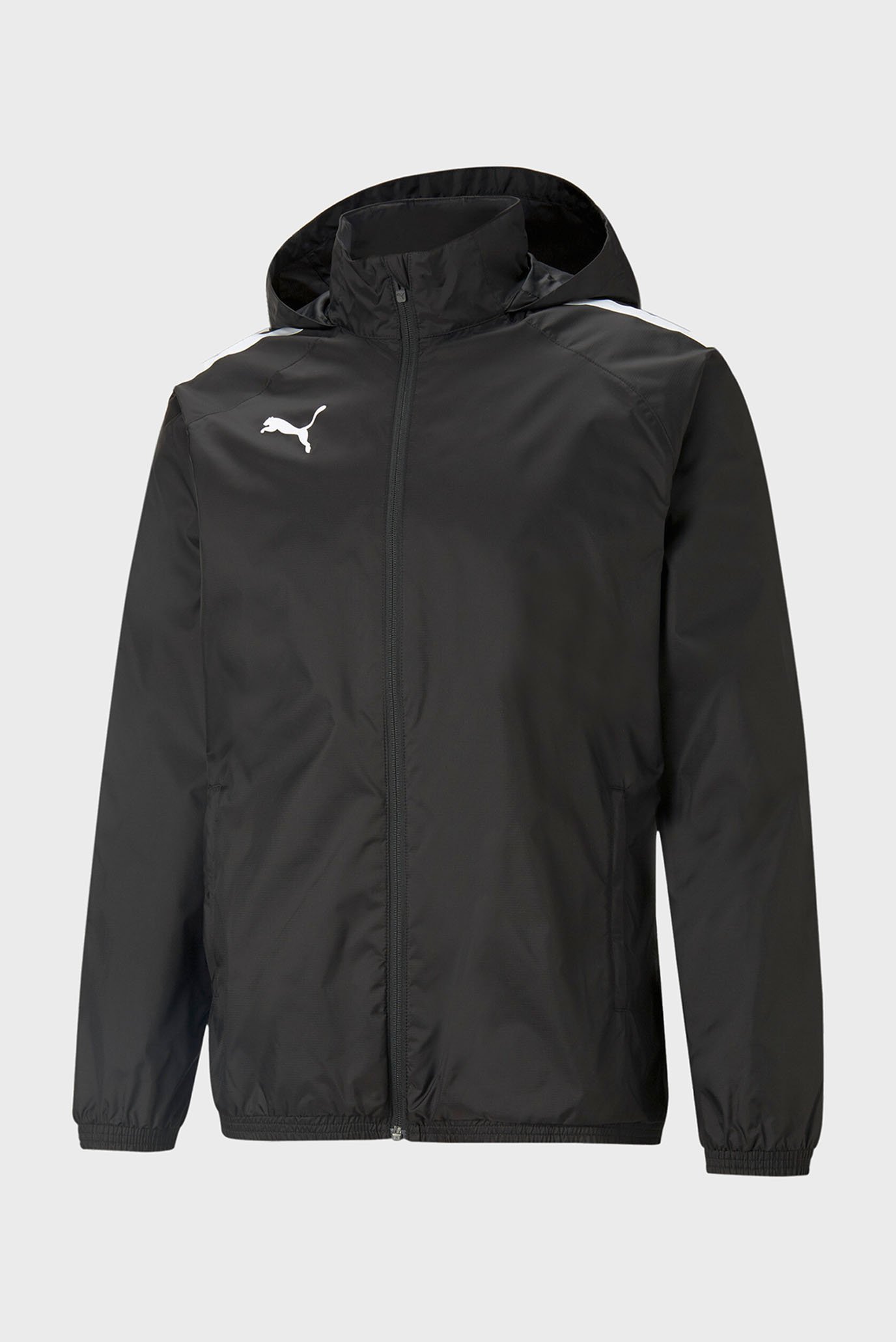 Мужская черная куртка teamLIGA All-Weather Football Jacket Men 1