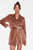 Женский коричневый велюровый халат CHAGGIT