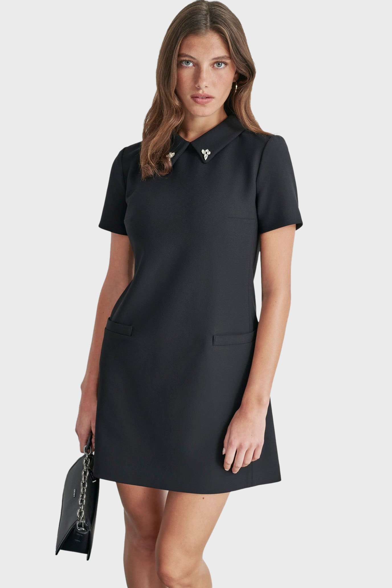Женское черное платье Черный S DKNY D2G4A191 Женское черное платье Черный S DKNY D2G4A191