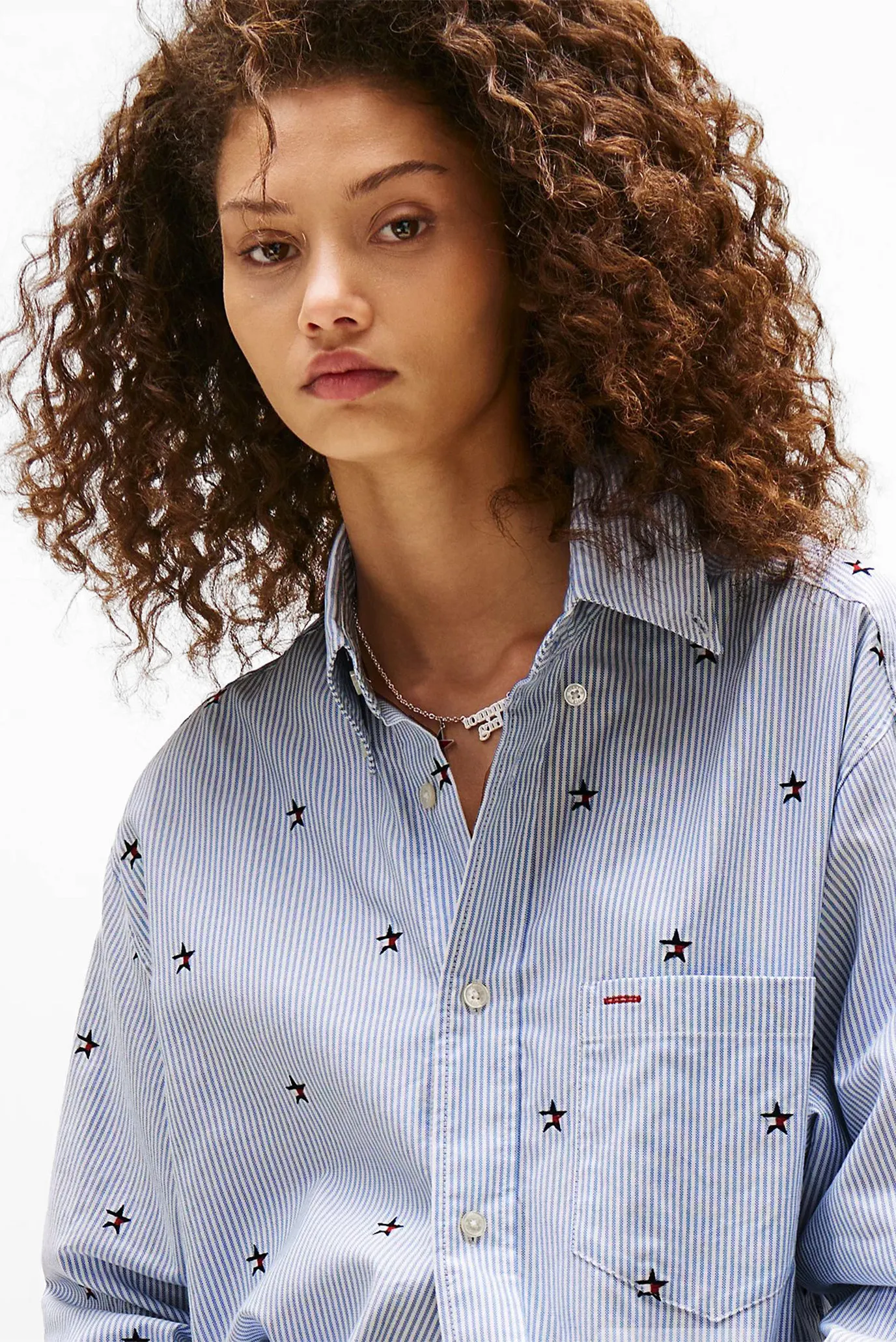 Женская рубашка в полоску TOMMY GIRL 5