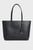 Женская черная сумка с узором CK MUST SHOPPER MD EPI MONO
