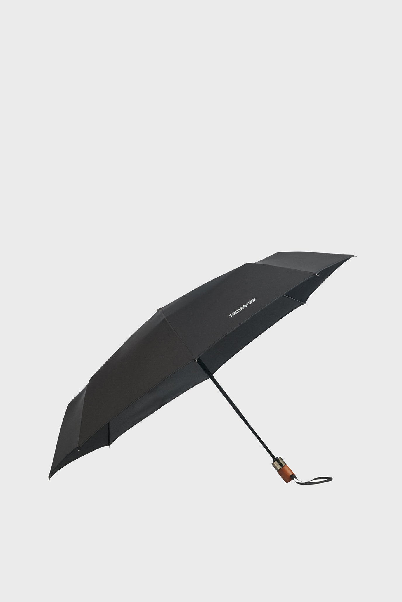 Мужской черный зонт WOOD CLASSIC S 1