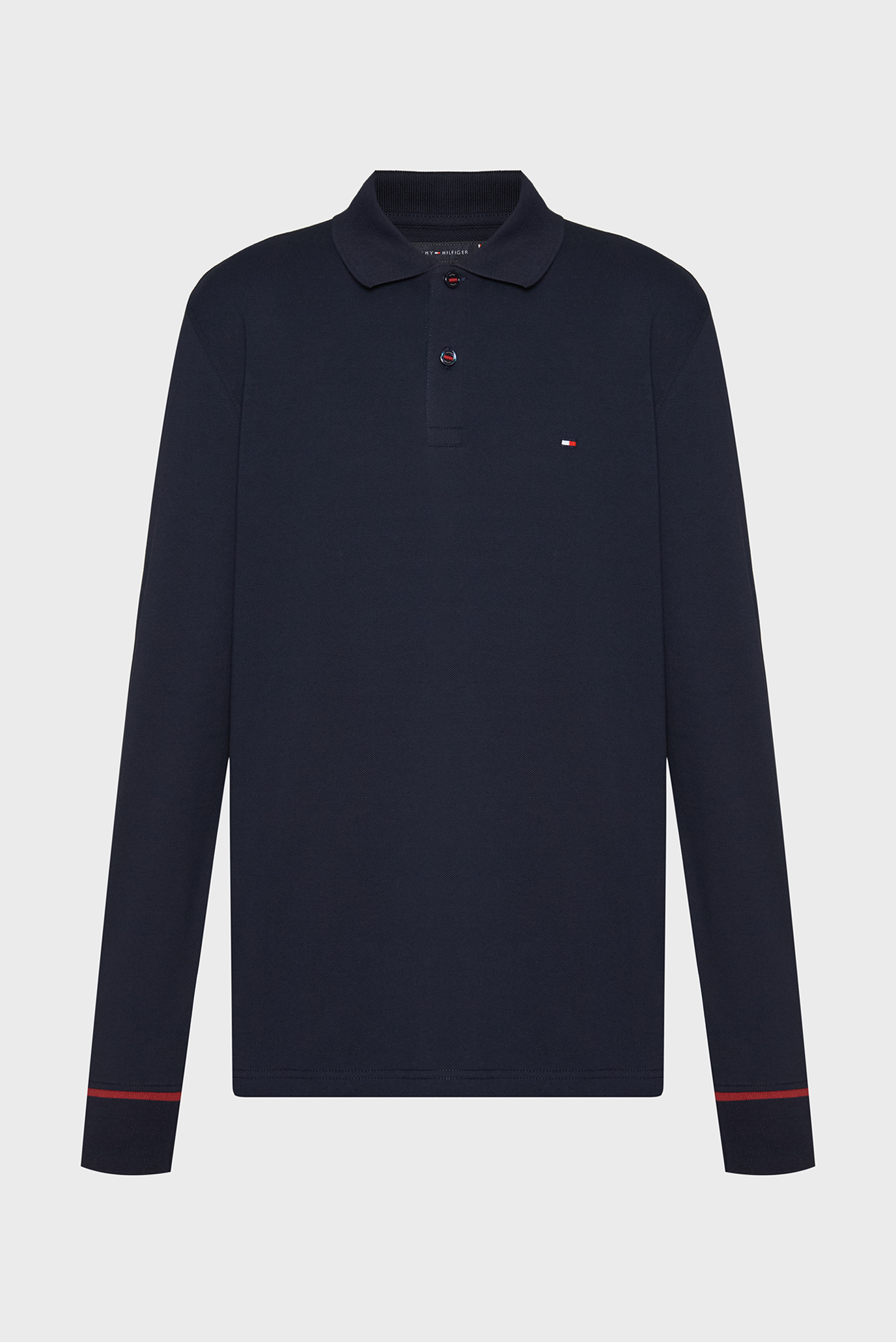 Мужское темно-синее поло L/S PLACKET INTEREST REG POLO 1