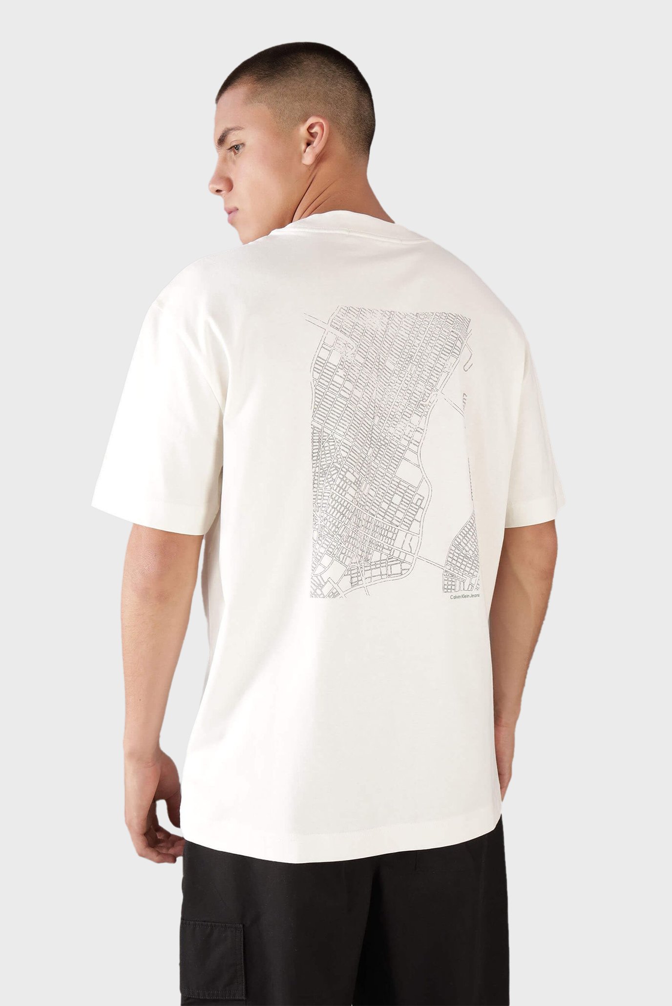 Чоловіча біла футболка CITY GRID MAP TEE 1