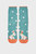 Жіночі бірюзові шкарпетки з візерунком BUNNIES IN LOVE SOCK