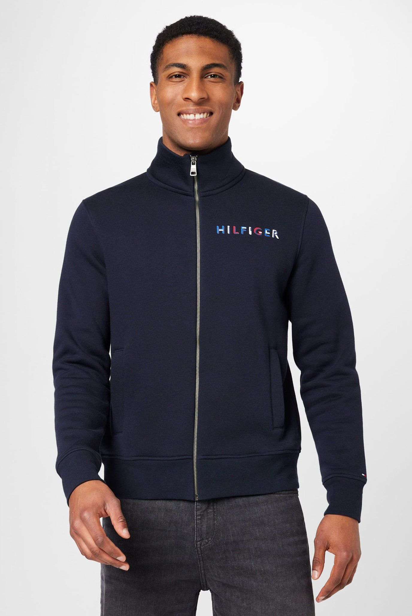 Мужская темно-синяя спортивная кофта RWB HILFIGER ZIP THROUGH 1