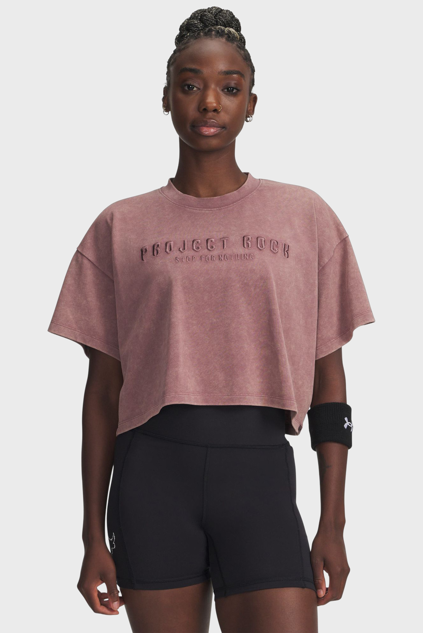 Женская розовая футболка Pjt Rck Statement Graphic SS Розовый L Under Armour 6007507-651 Женская розовая футболка Pjt Rck Statement Graphic SS Розовый L Under Armour 6007507-651