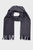 Мужской темно-синий шерстяной шарф с узором G PATTERN