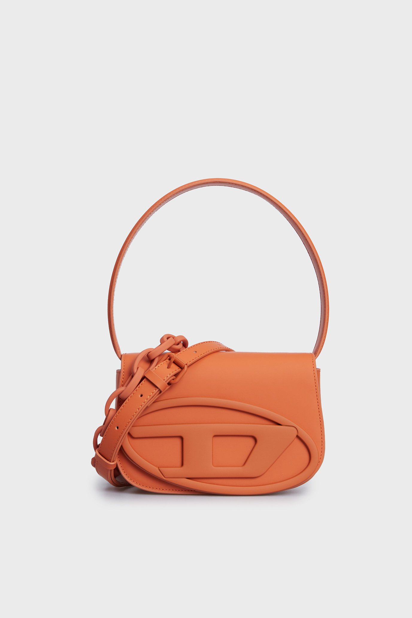 Женская оранжевая кожаная сумка 1DR 1