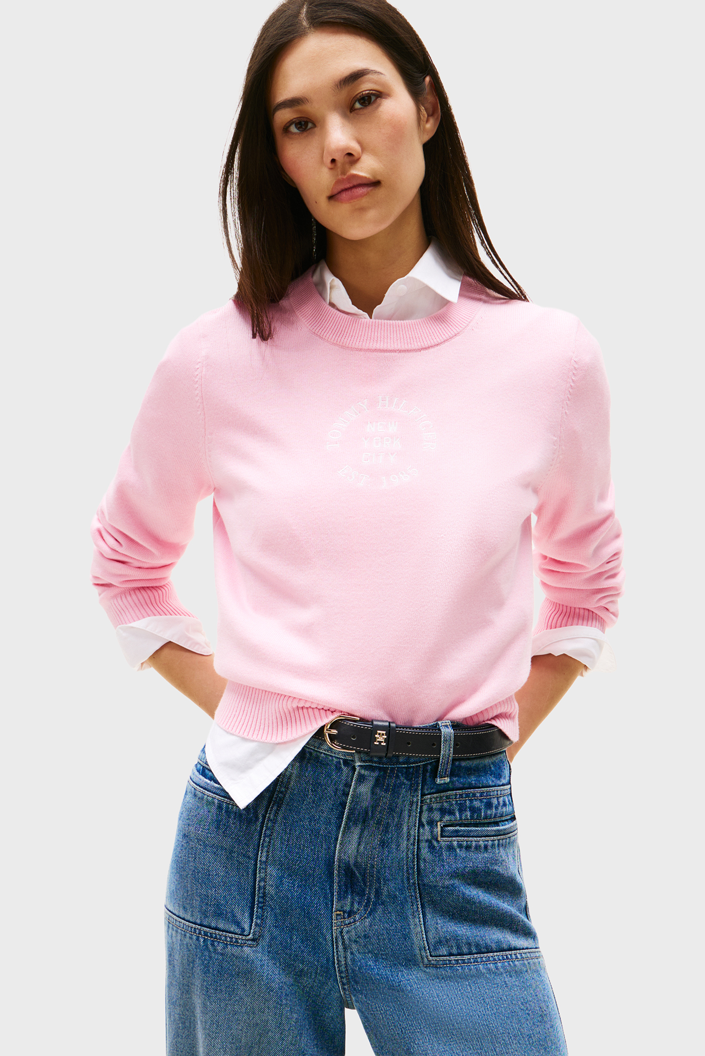 Женский розовый джемпер GRAPHIC LOGO Розовый S Tommy Hilfiger WW0WW46267 Женский розовый джемпер GRAPHIC LOGO Розовый S Tommy Hilfiger WW0WW46267