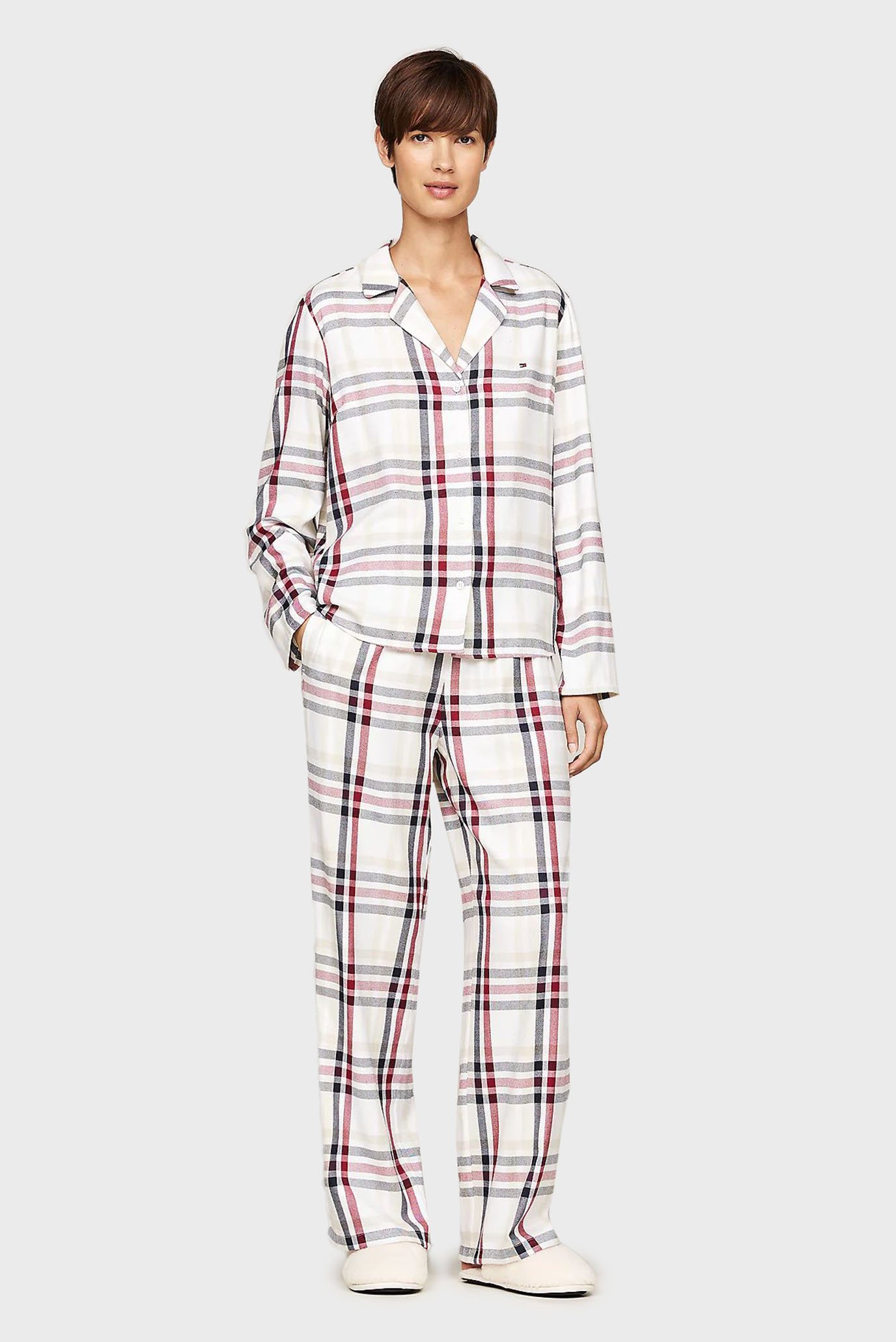 Женский набор (рубашка, брюки, тапочки) GIFT FULL FLANNEL PJ SET&SLIPPER 1