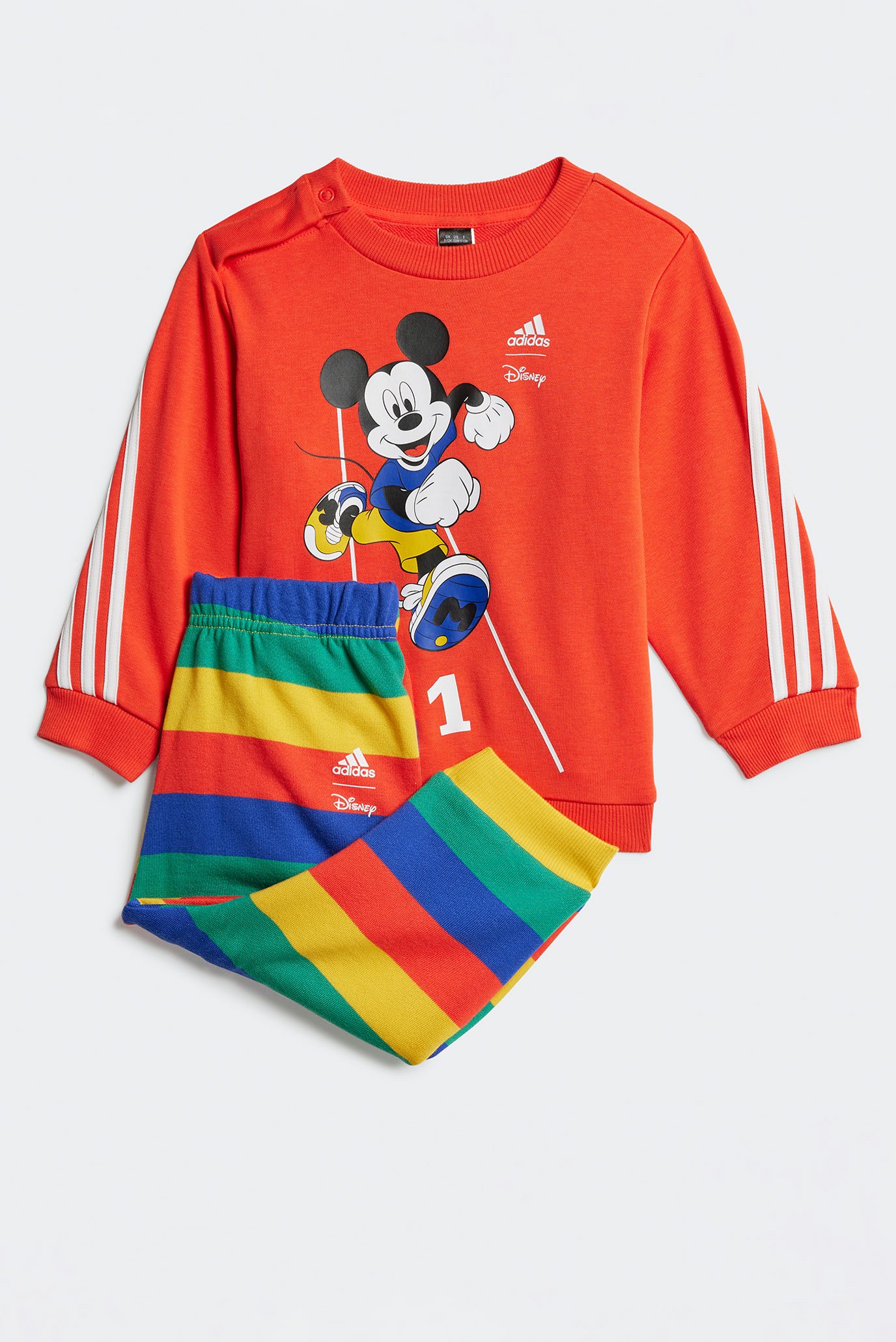 Детский красный спортивный костюм (свитшот, брюки) adidas x Disney Mickey Mouse 1