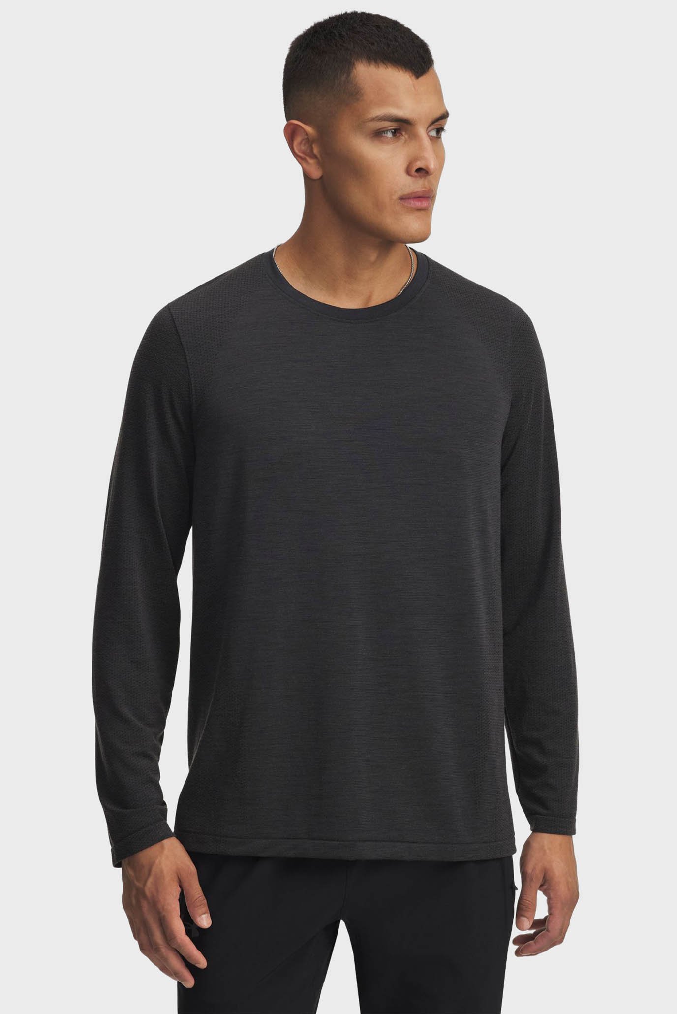 Мужской черный лонгслив UA TRAIL RUN Wool LS Черный XXL Under Armour 6001834-001 Мужской черный лонгслив UA TRAIL RUN Wool LS Черный XXL Under Armour 6001834-001