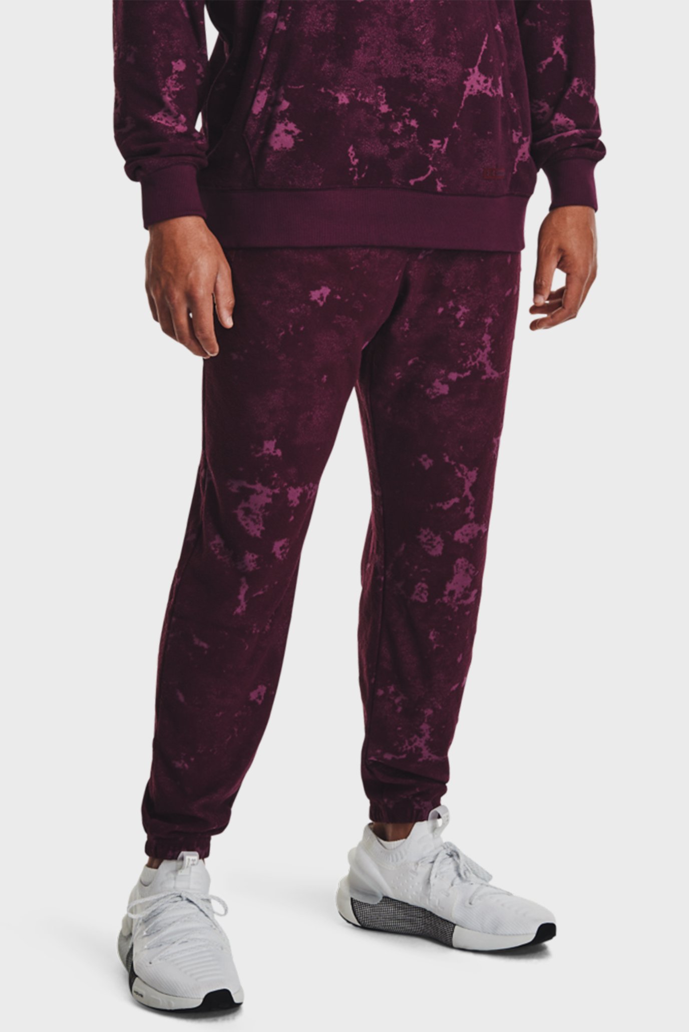 Чоловічі бордові спортивні штани UA Journey Terry Joggers 1